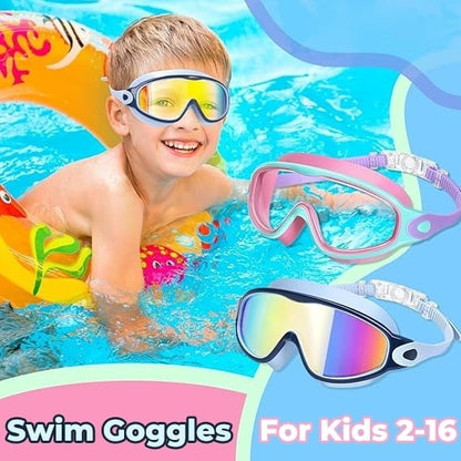 🔥Last Day Promotion 49% OFF HD Anti-Fog Large Frame Swimming Goggles for Kids (Ages 6-16)