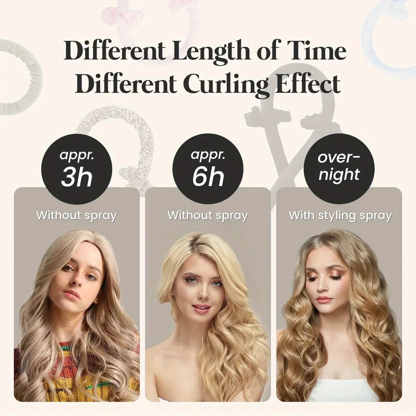 🌸 Heatless Curling Rod — Wake Up to Effortless, Natural Curls Without Heat Damage!