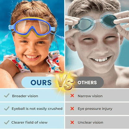 🔥Last Day Promotion 49% OFF HD Anti-Fog Large Frame Swimming Goggles for Kids (Ages 6-16)