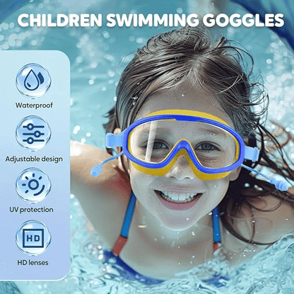 🔥Last Day Promotion 49% OFF HD Anti-Fog Large Frame Swimming Goggles for Kids (Ages 6-16)