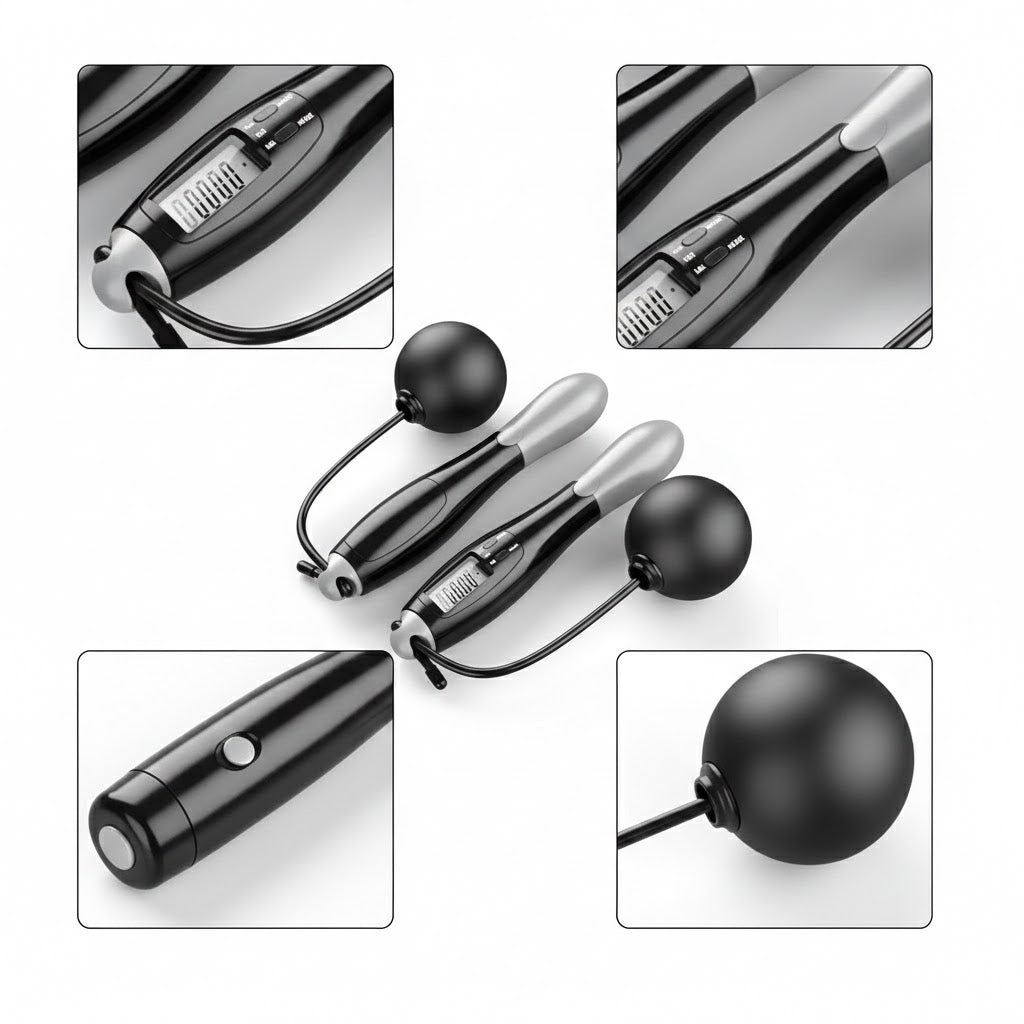 Smart Digital Cordless Jump Rope with Weighted Training Balls